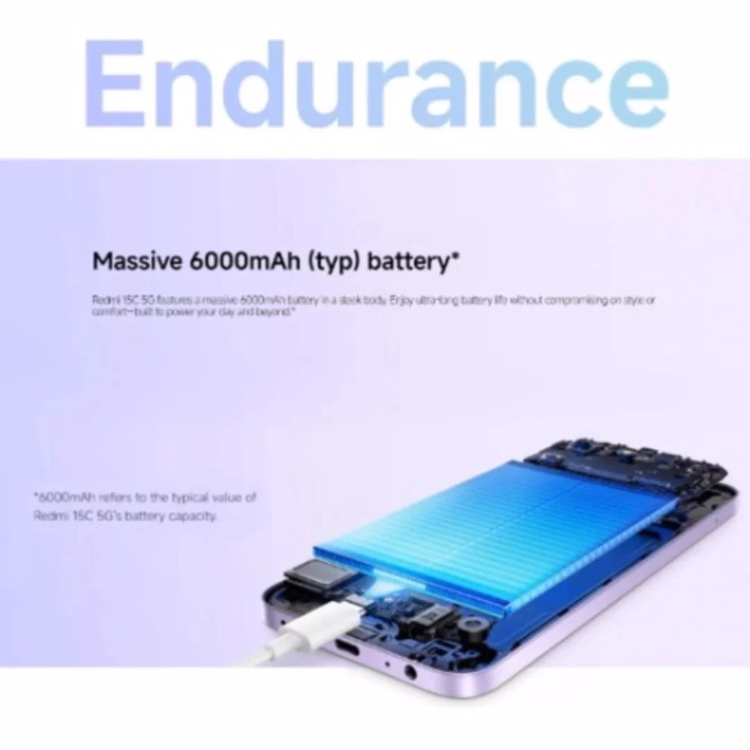 Xiaomi Redmi 15c 5g - 6.9" - 128gb Rom - 4gb Ram - Dual Sim - Fingerprint -6000mah -purple