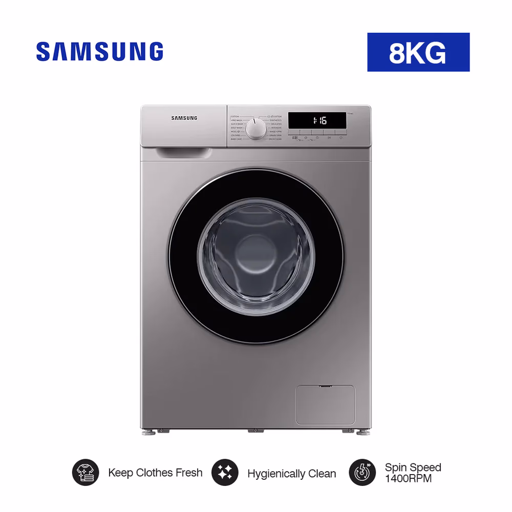 SAMSUNG WM 8KG FL GREY WW80T3040BS NQ