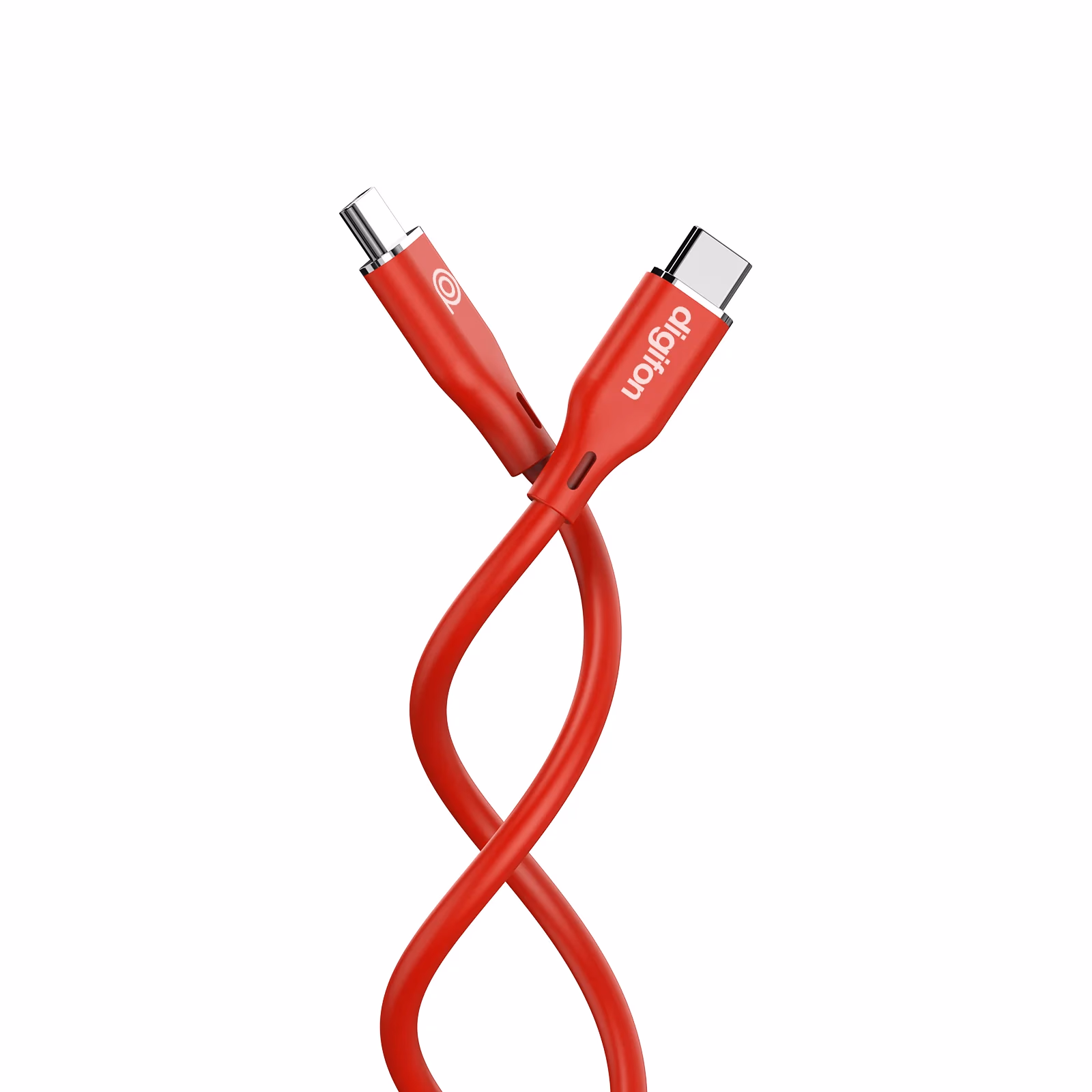 High-speed, Durable 60W Silicone USB C to Type C 1M Cable Red - digifon