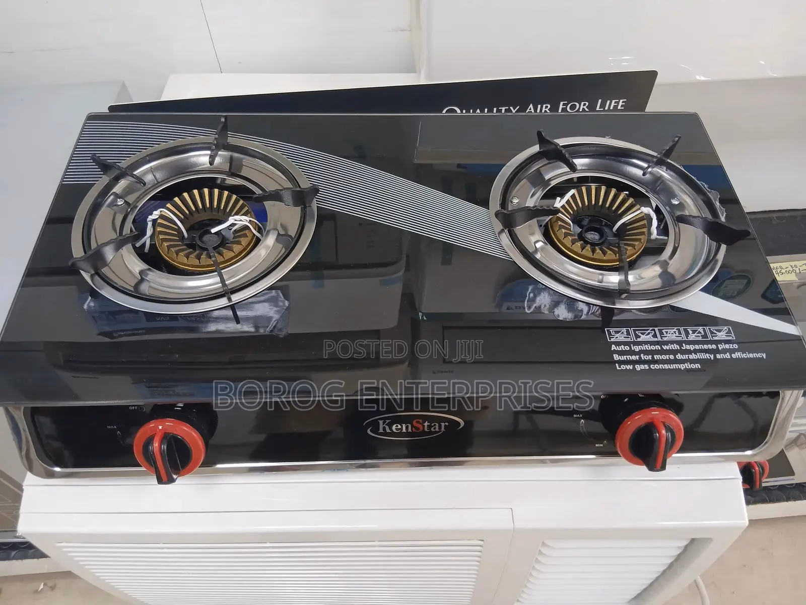 Kenstar Glass Top 2 Burner Gas Stove